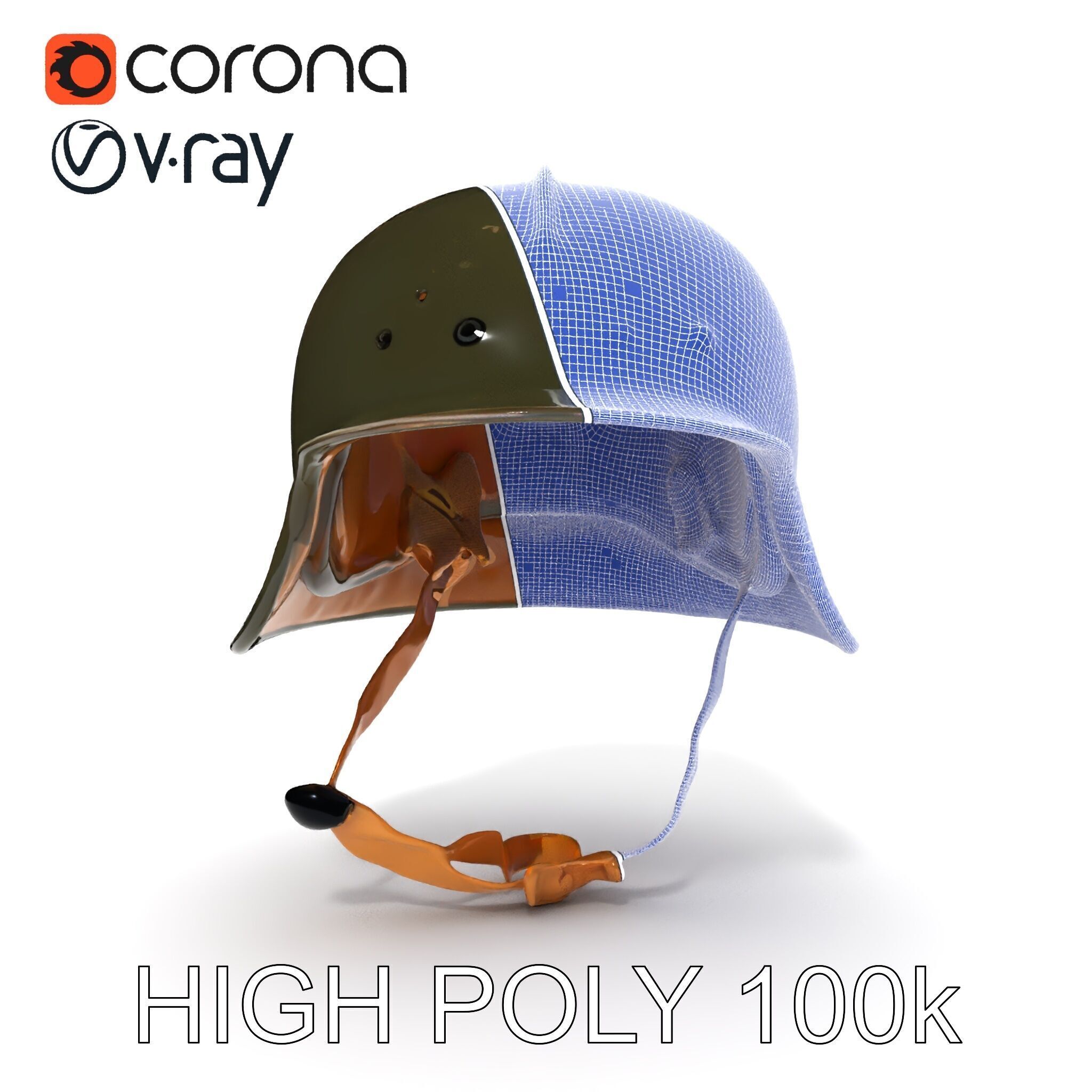 Military Helmet D Model Pack with Detailed Textures Low-poly 3D model_34