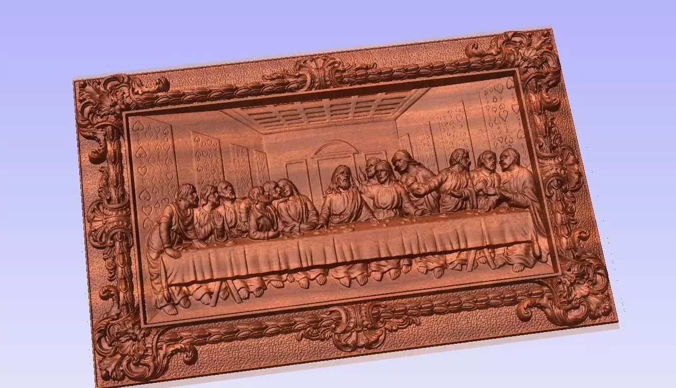 Last supper stl 3D print model_0