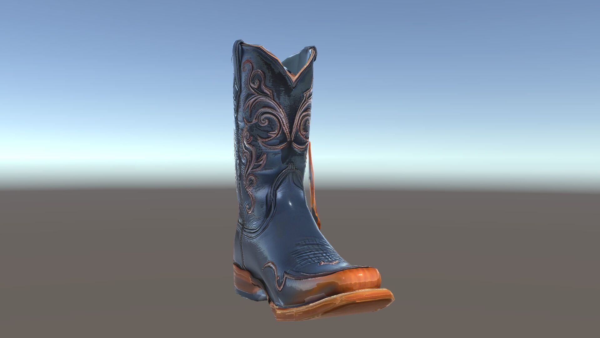 Decorative Cowboy Boot D Model Pack Low-poly 3D model_15