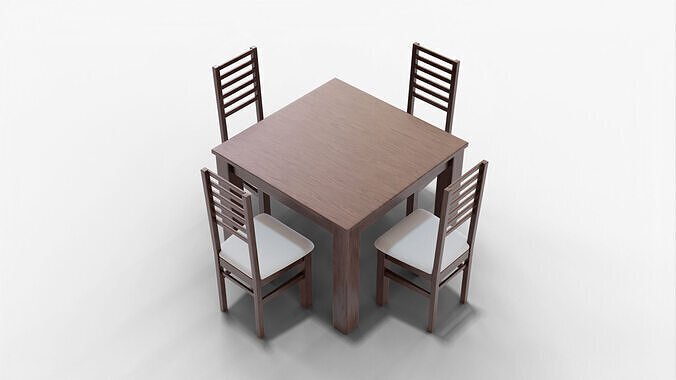 Dining Table Set 3D model 2