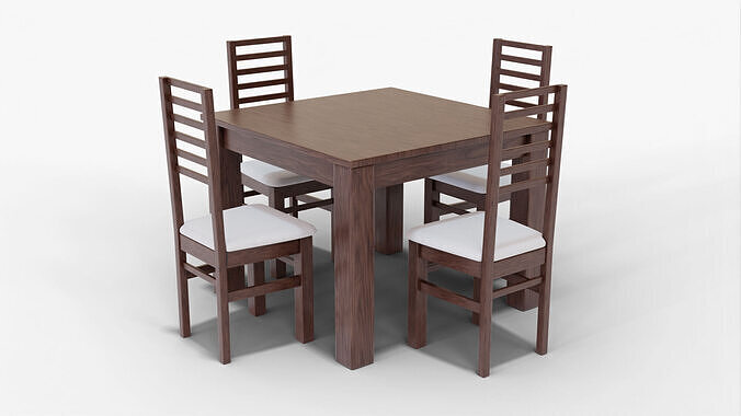 Dining Table Set 3D model 3