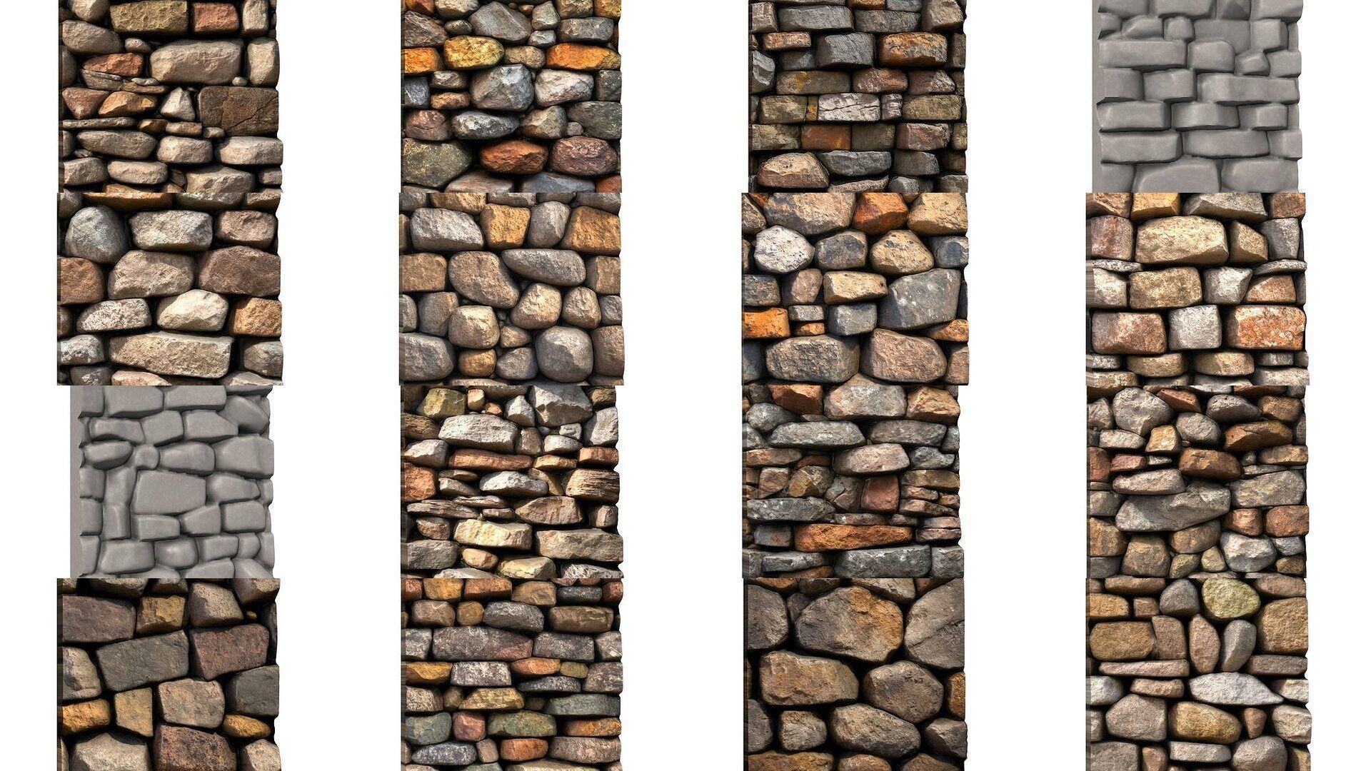 Stone Walls  3D Model Collection_7