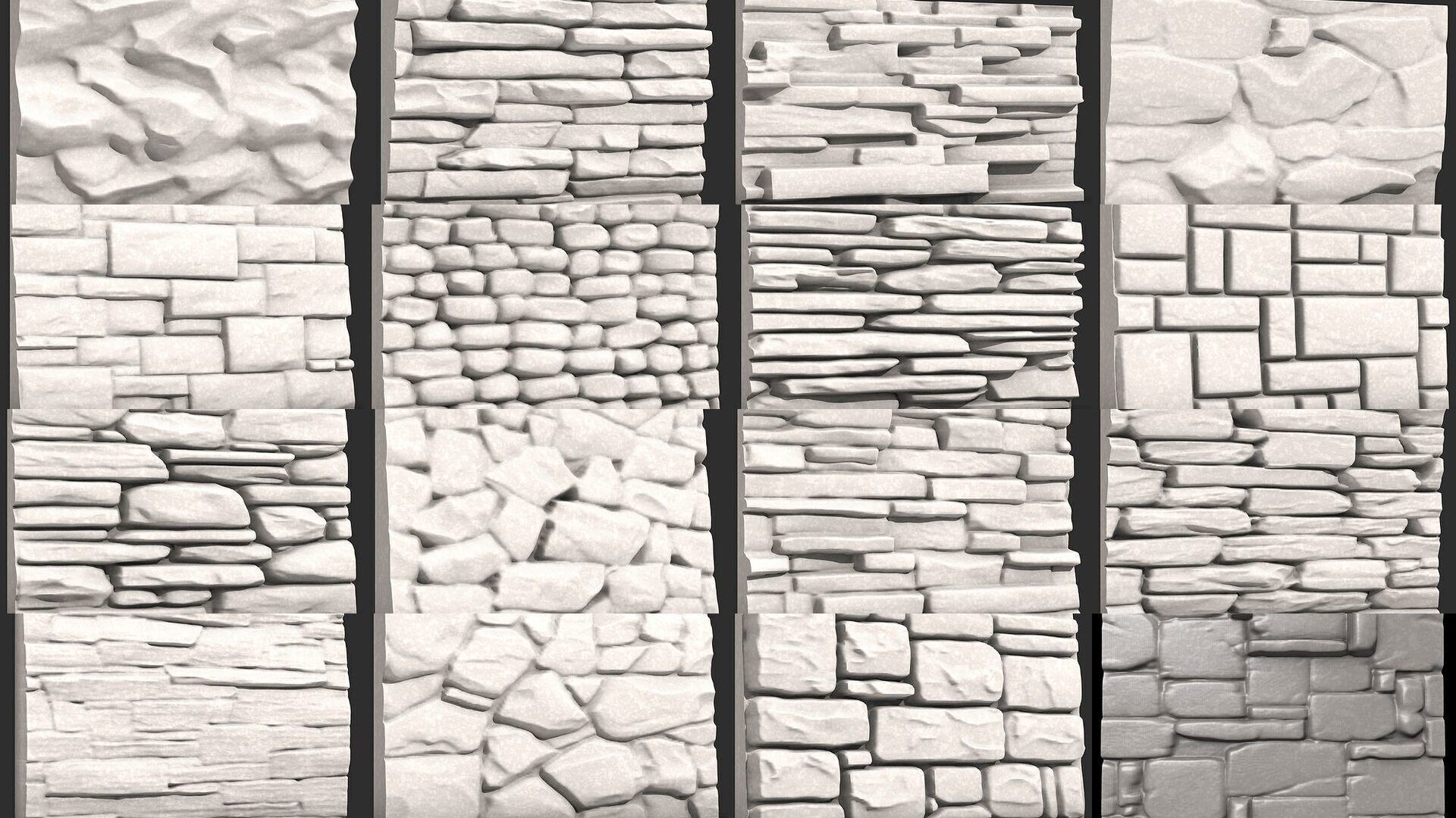 Stone Walls  3D Model Collection_1
