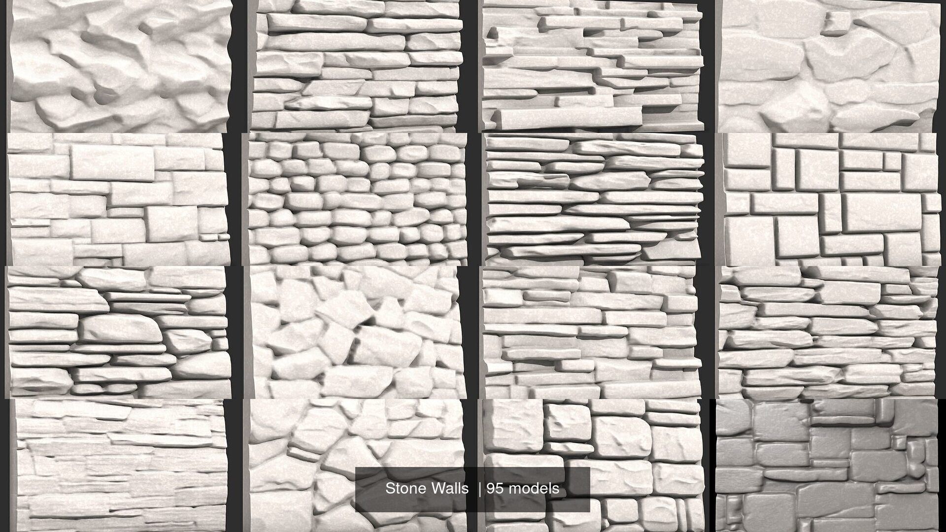 Stone Walls  3D Model Collection_2