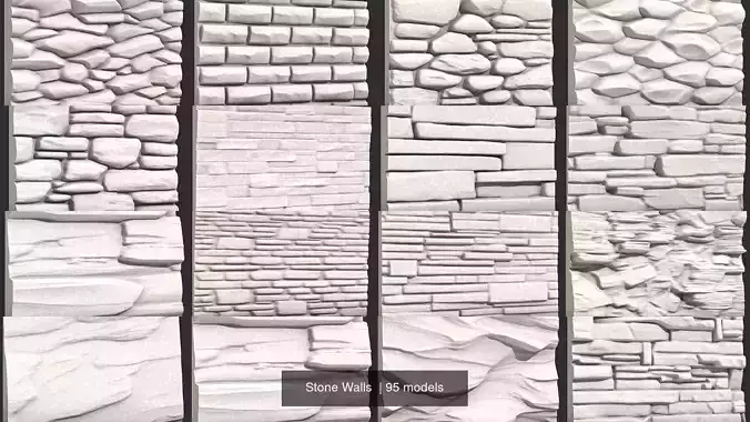 Stone Walls  3D Model Collection