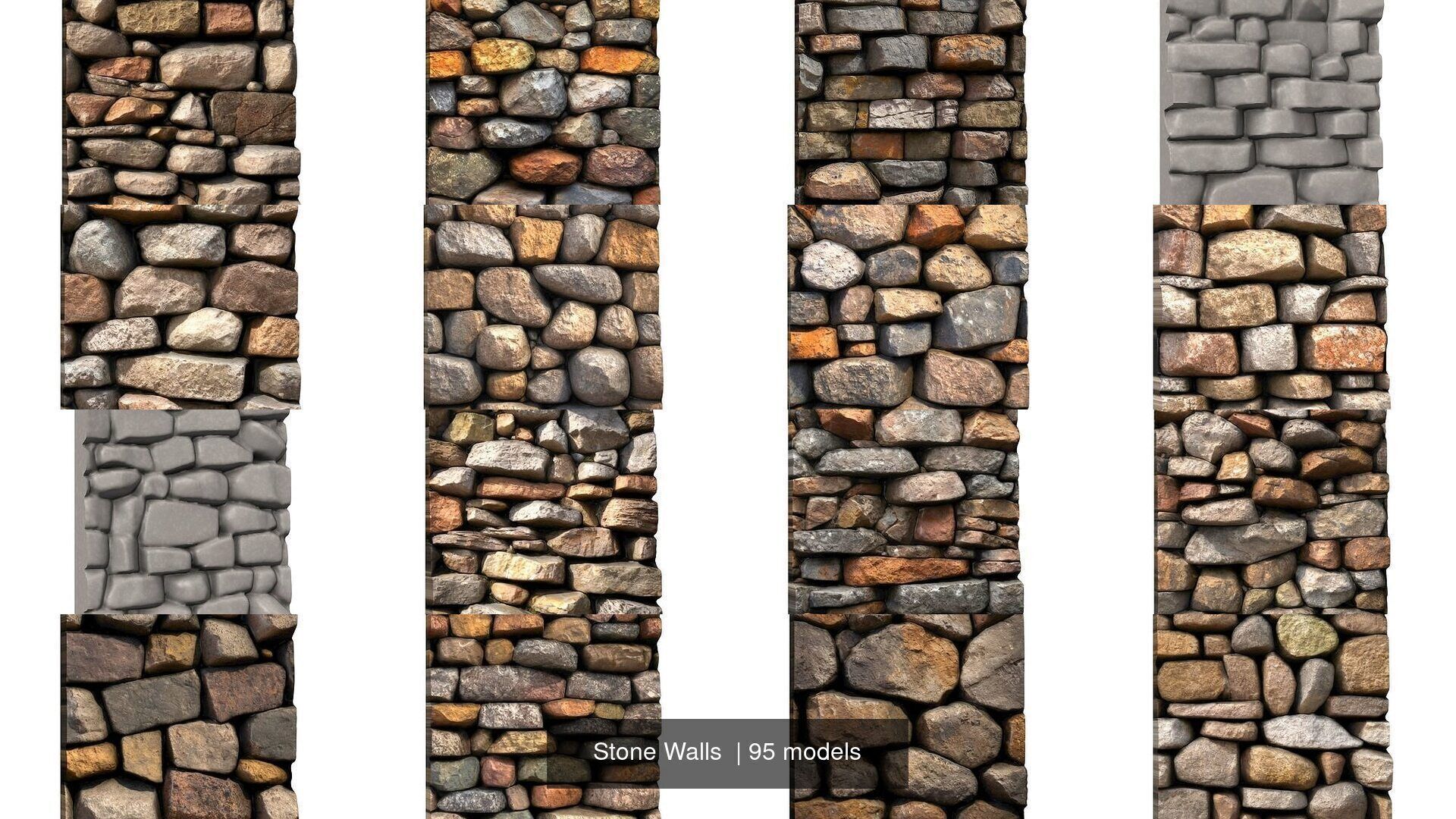 Stone Walls  3D Model Collection_8