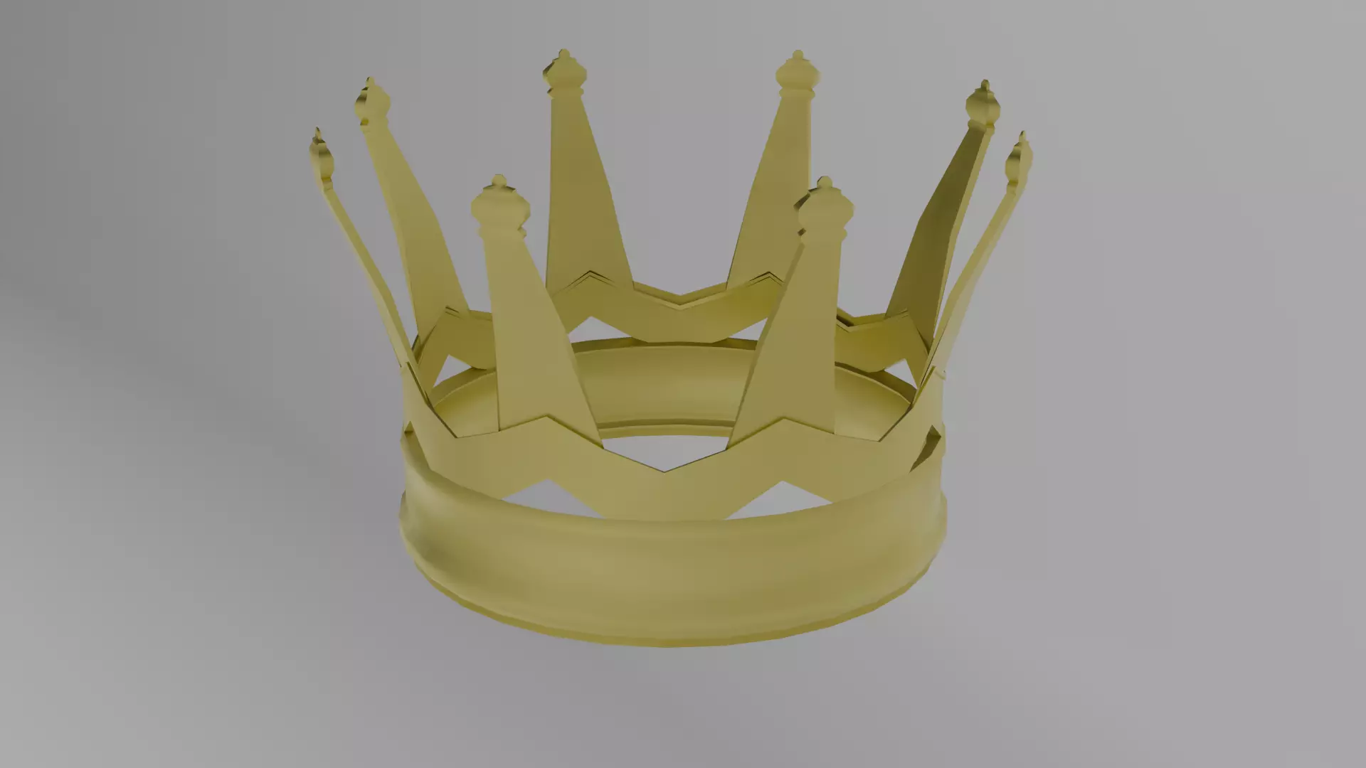 Golden crown 3D model_0