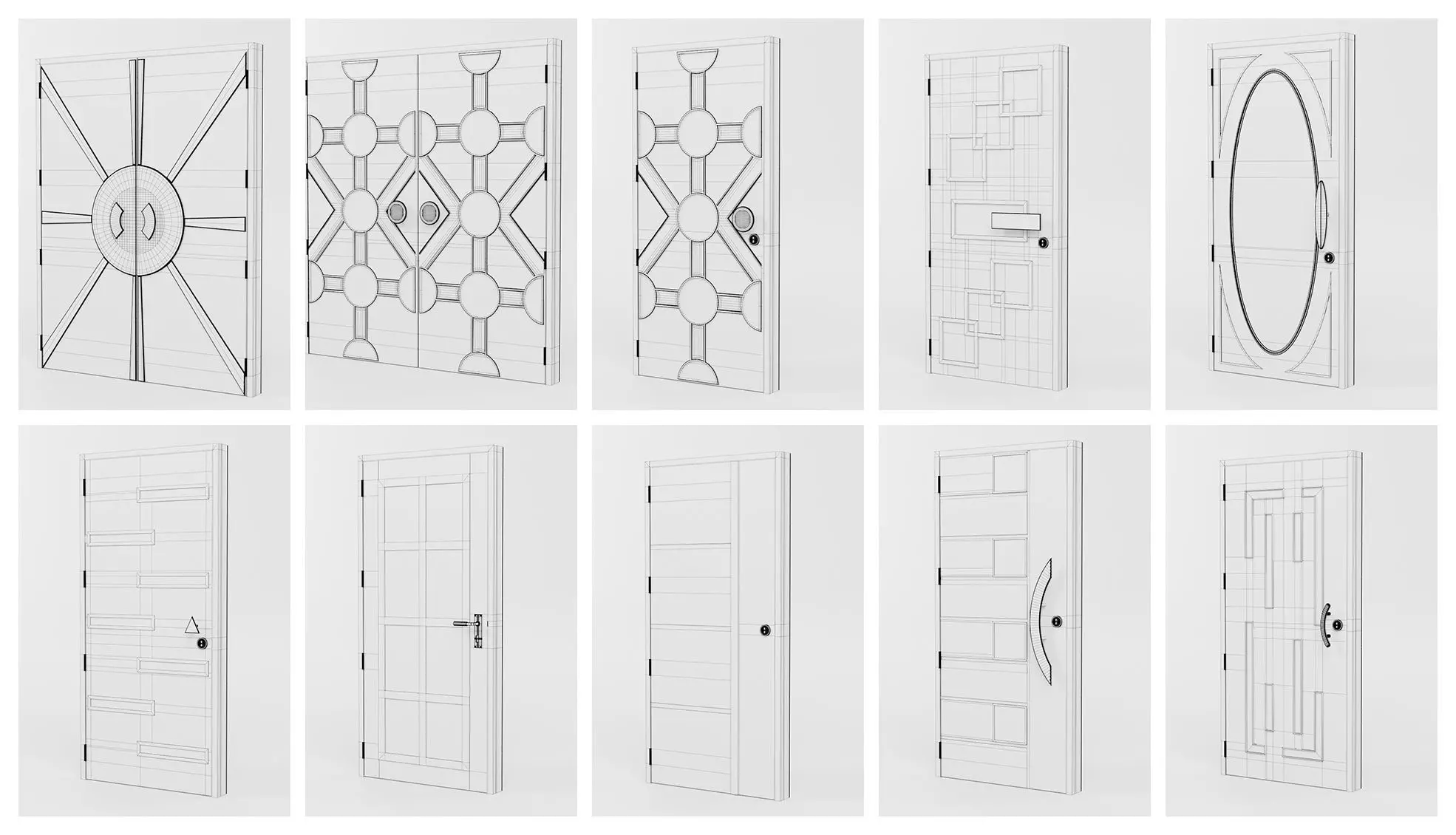 Doors Bundle CG2 3D model_3