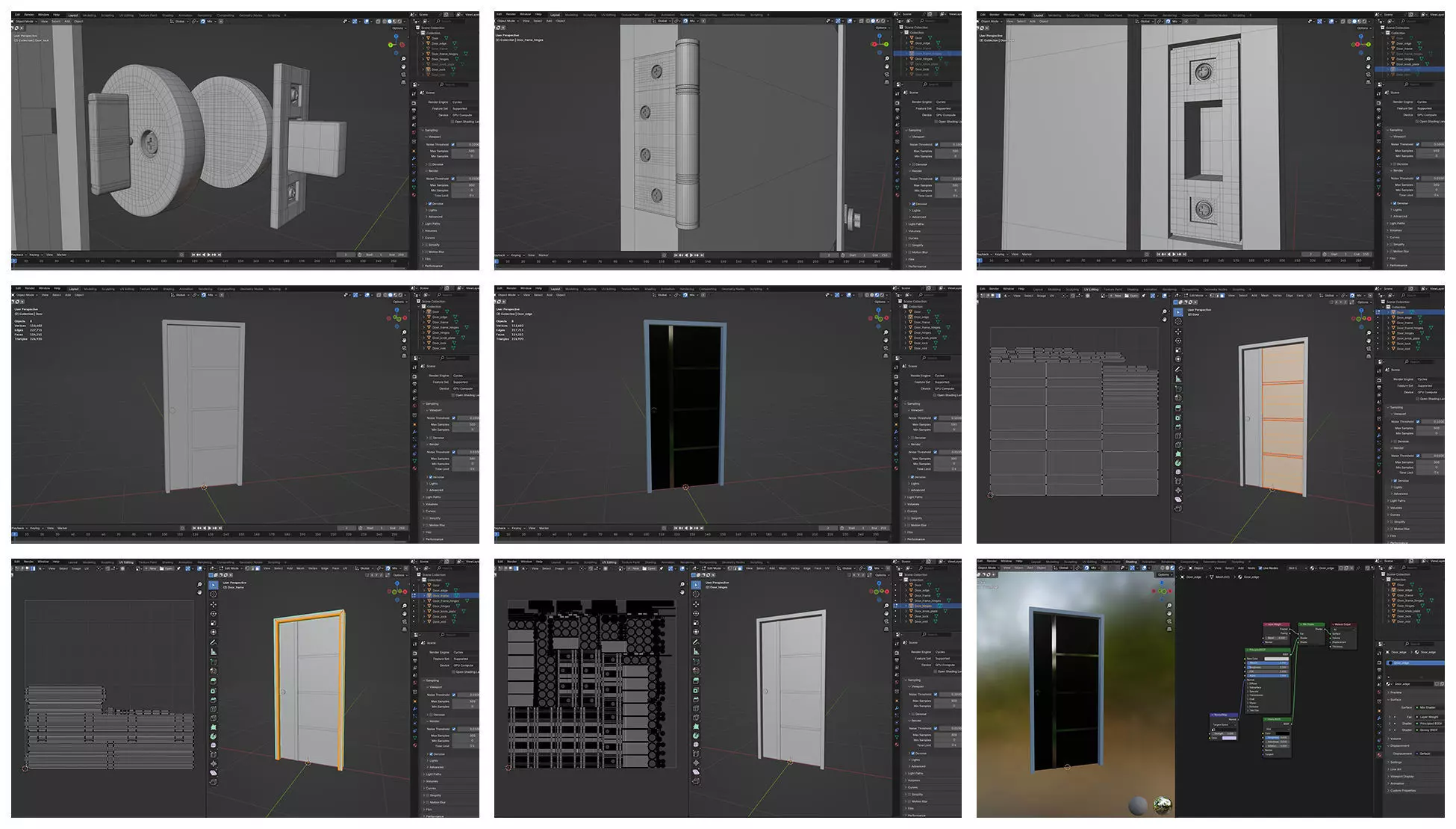 Doors Bundle CG2 3D model_11