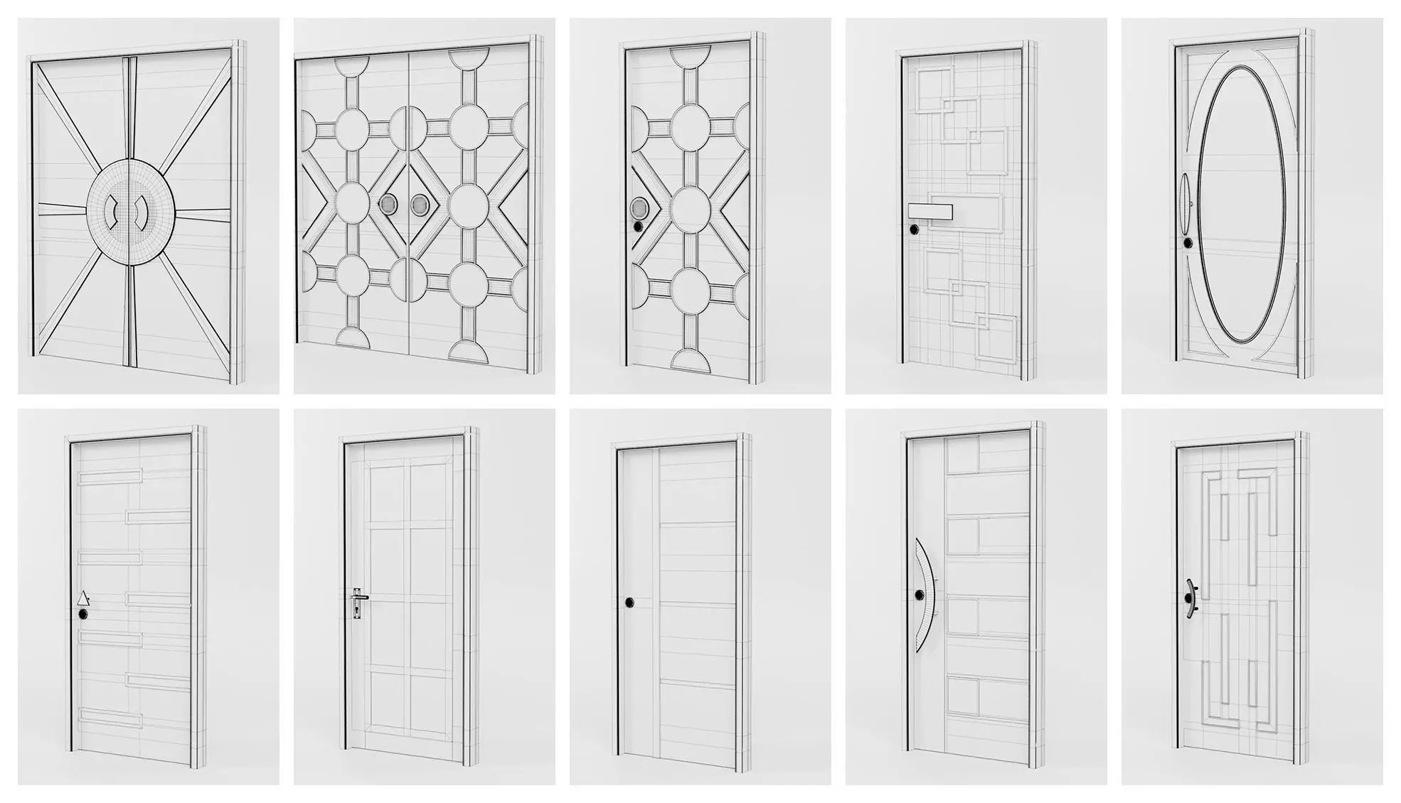 Doors Bundle CG2 3D model_2