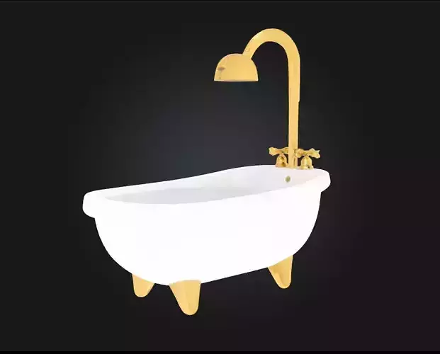Golden Tub  Luxurious Elegance in a Classic Bath Fixture