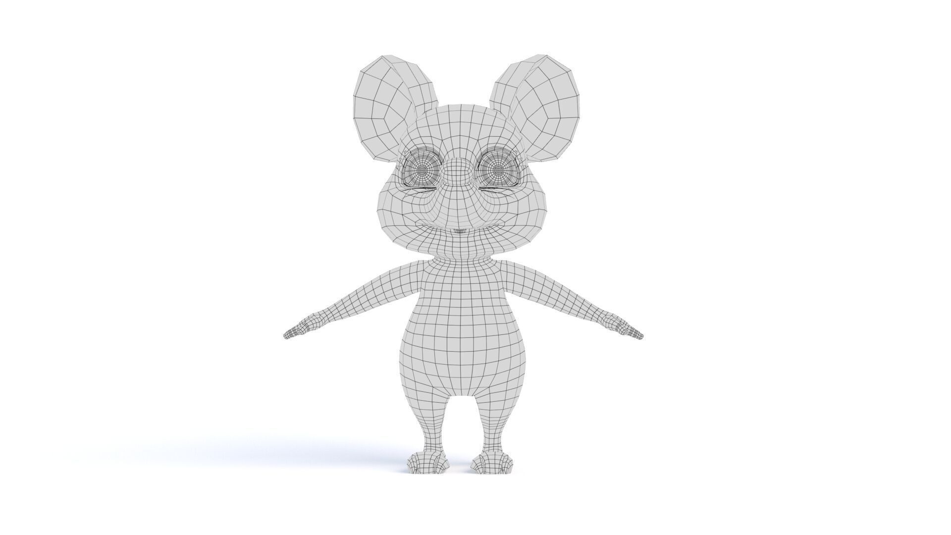 Cartoon Rat 3D model_19