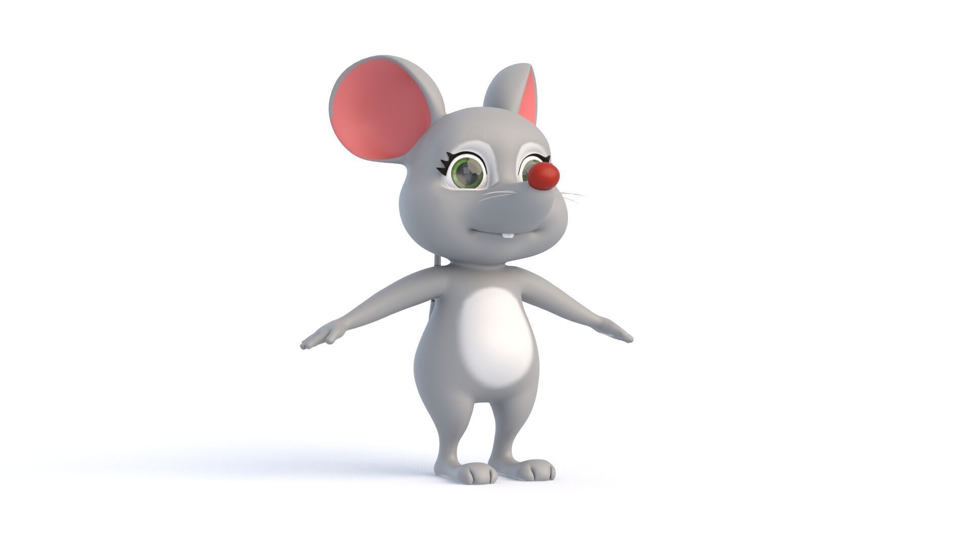 Cartoon Rat 3D model_1