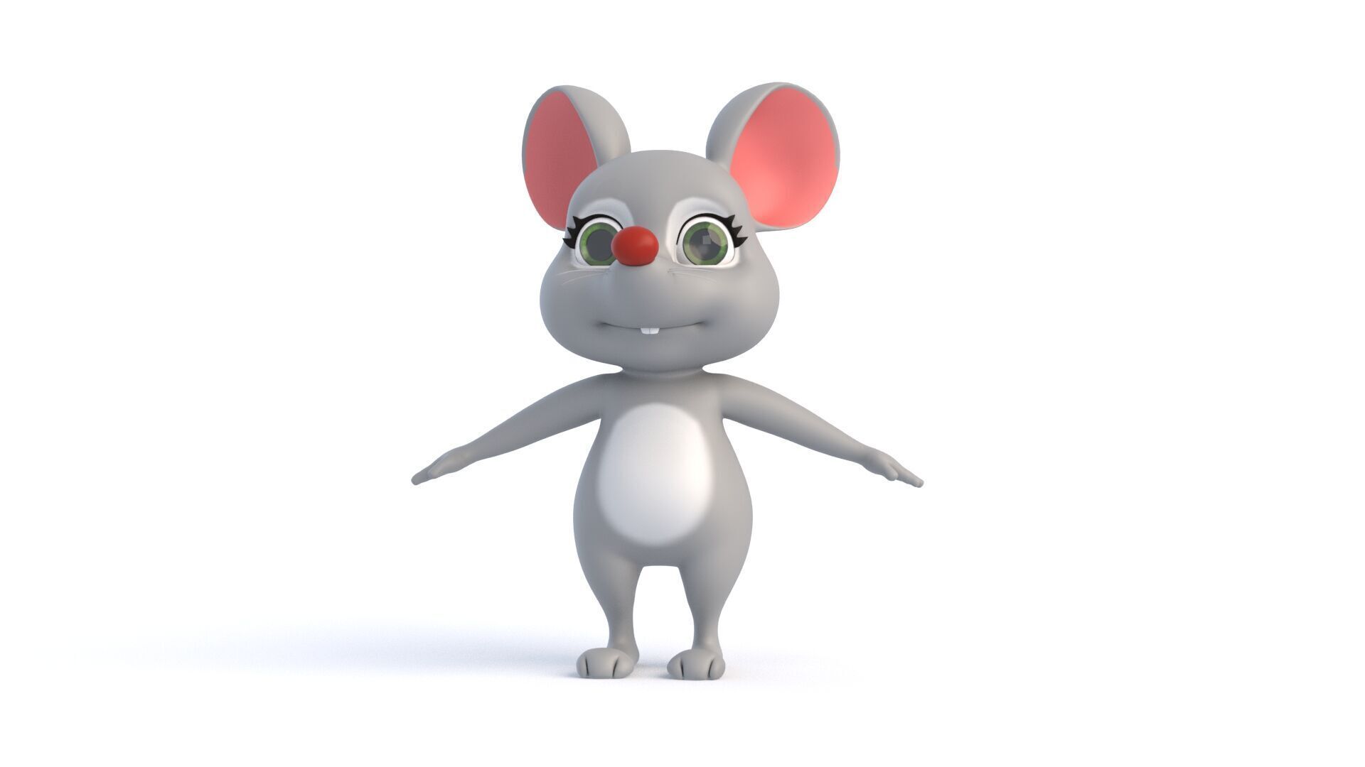 Cartoon Rat 3D model_10
