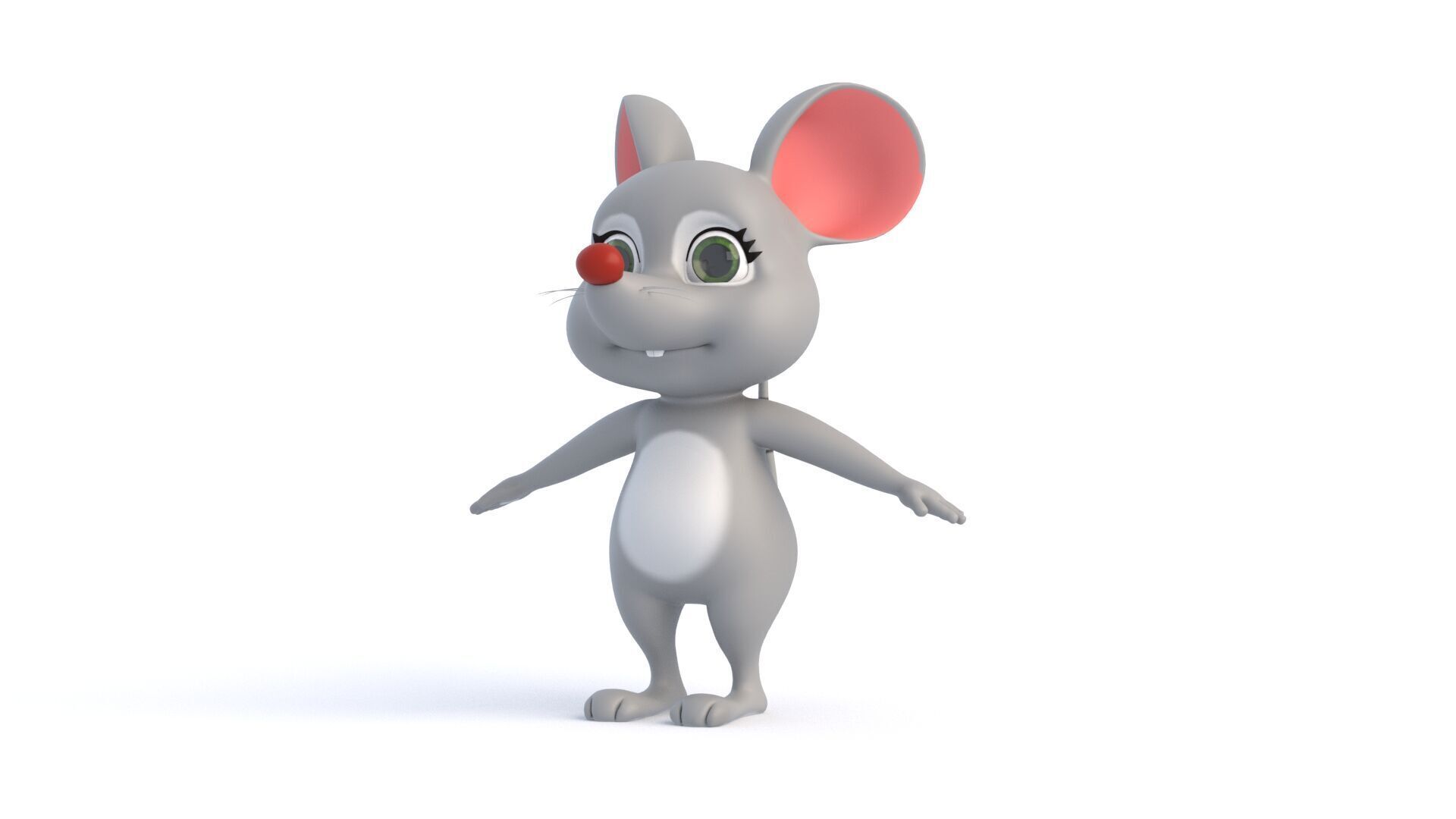 Cartoon Rat 3D model_9