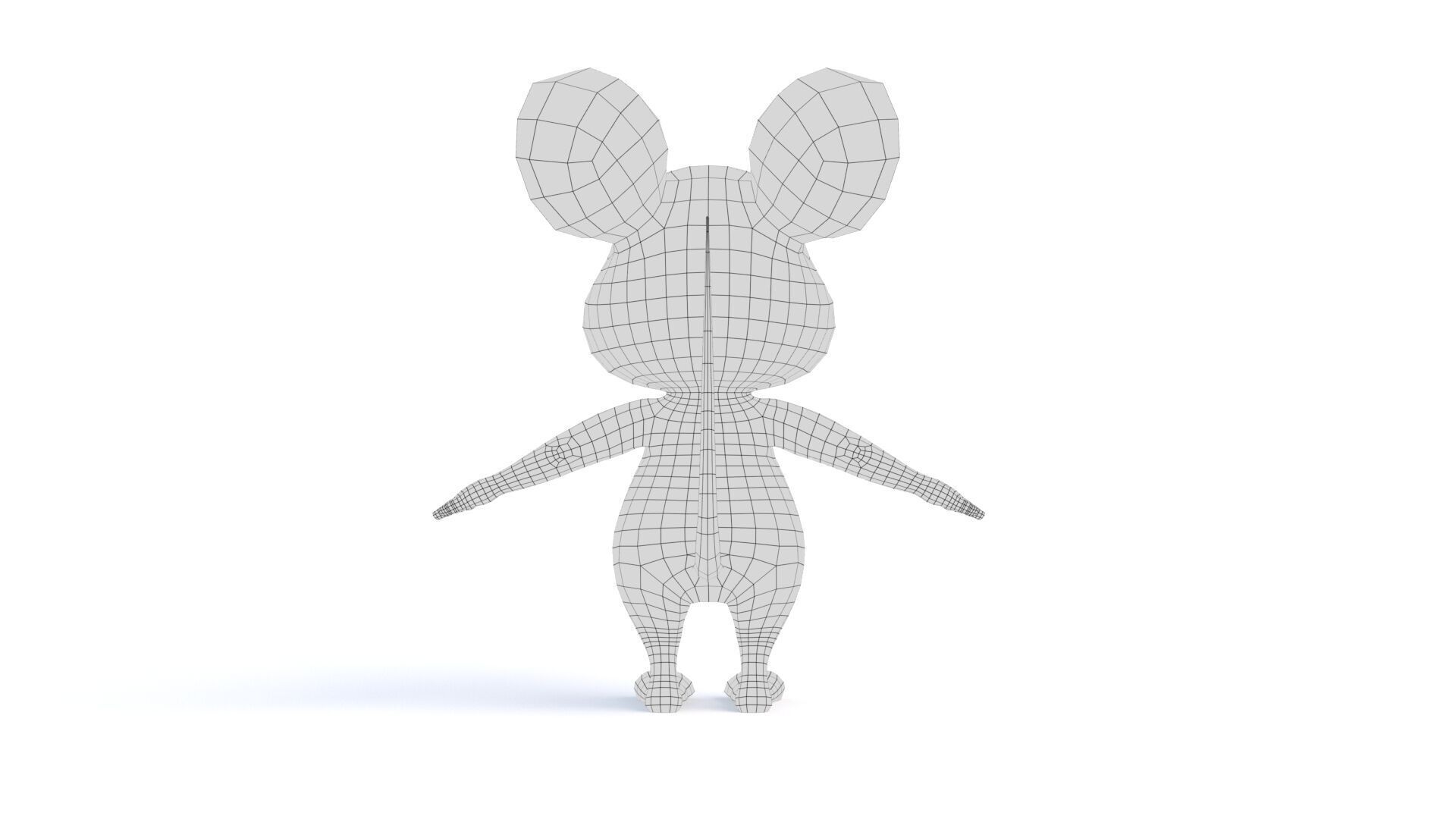 Cartoon Rat 3D model_16