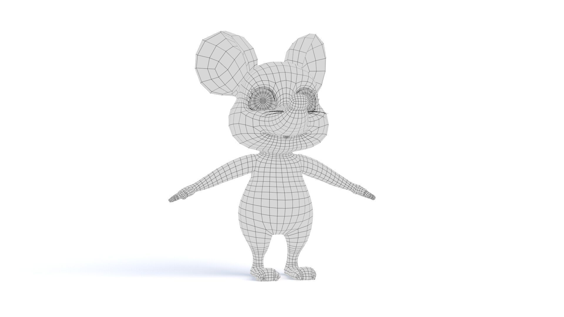 Cartoon Rat 3D model_12