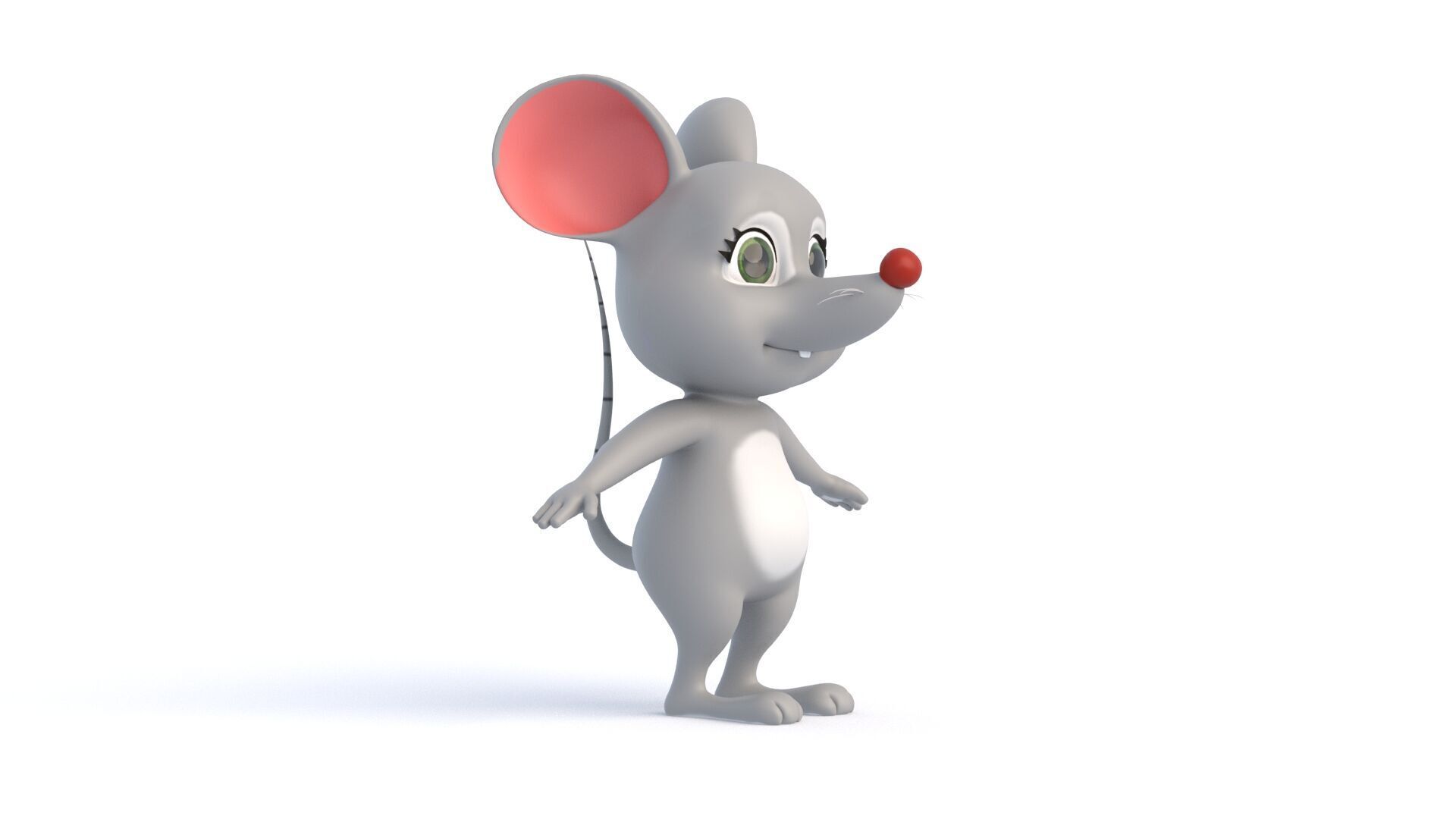Cartoon Rat 3D model_2