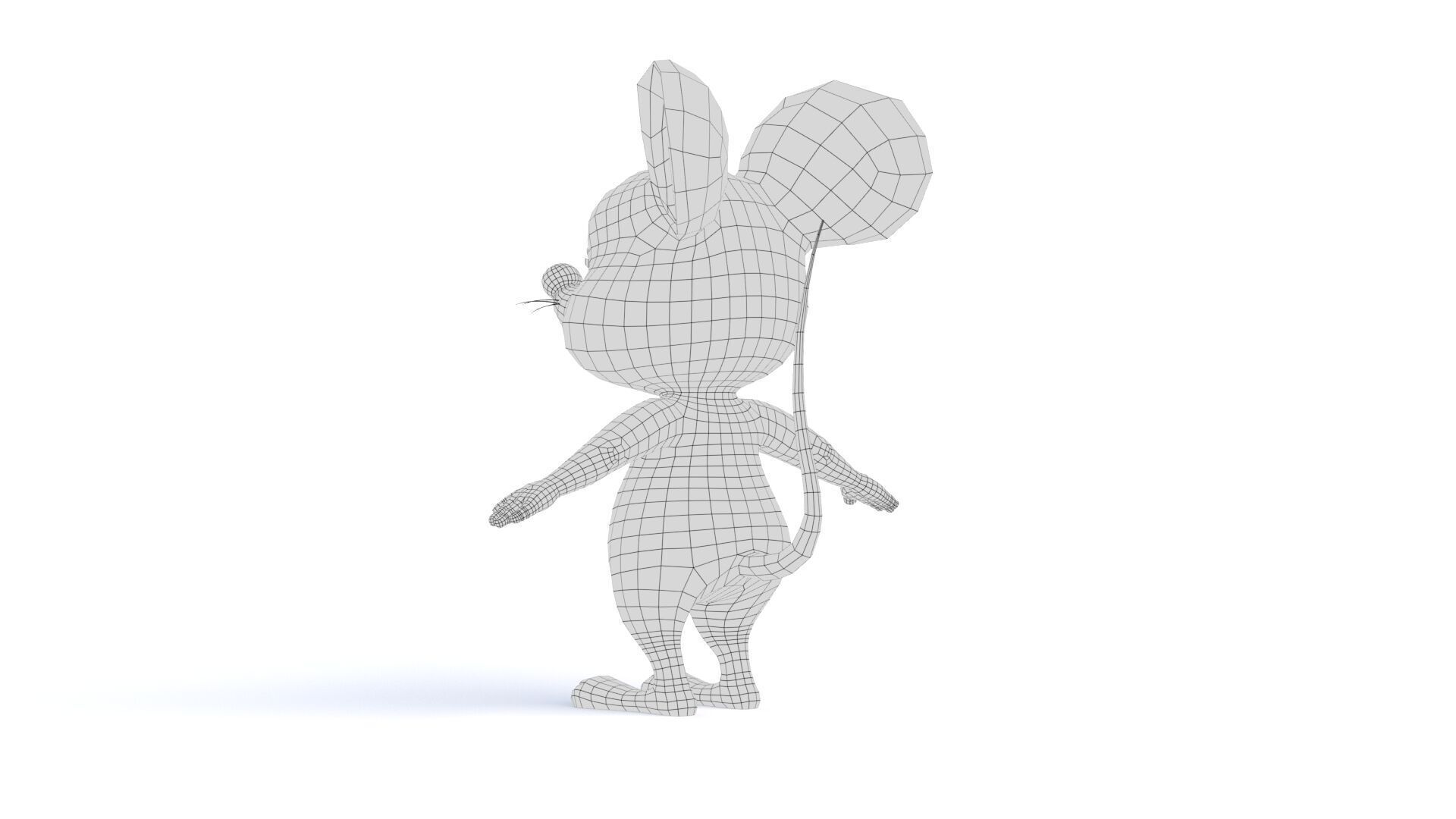 Cartoon Rat 3D model_17