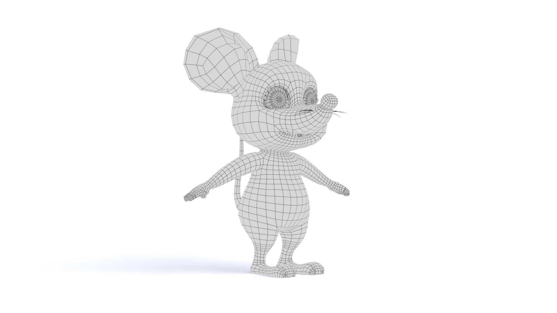 Cartoon Rat 3D model_13