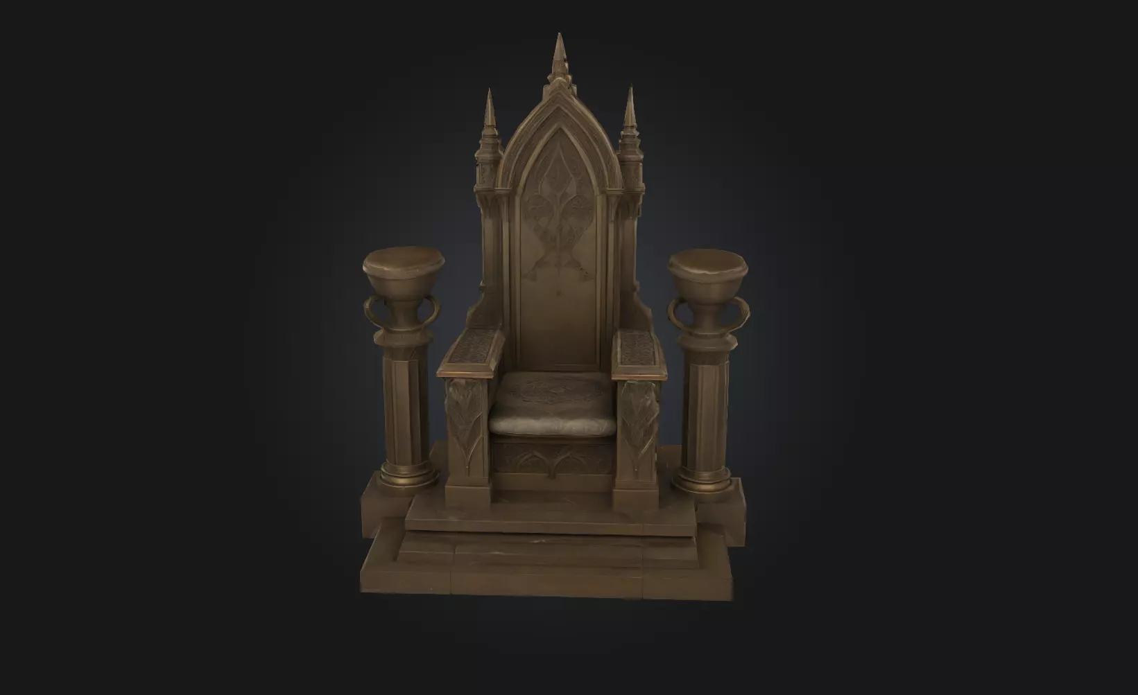 King Throne 3D model_0
