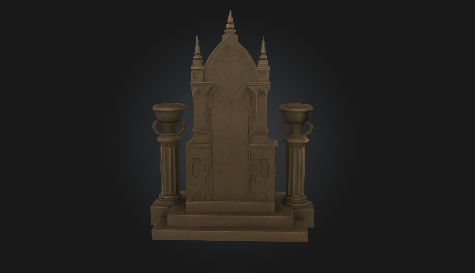 King Throne 3D model_4
