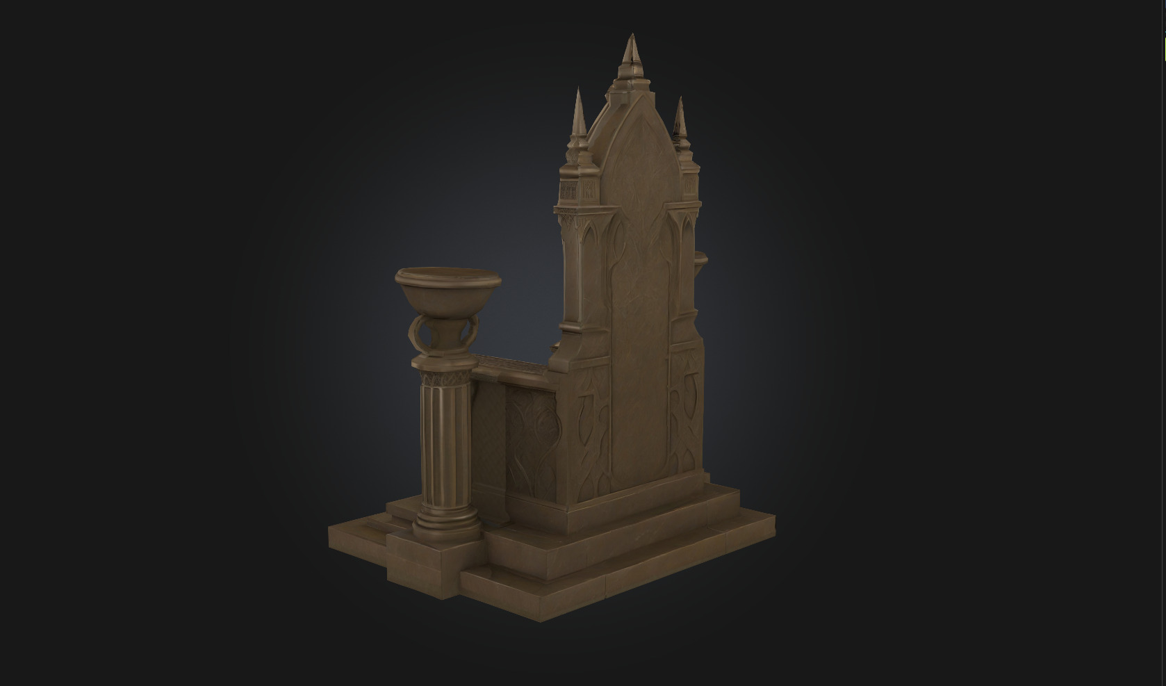 King Throne 3D model_3
