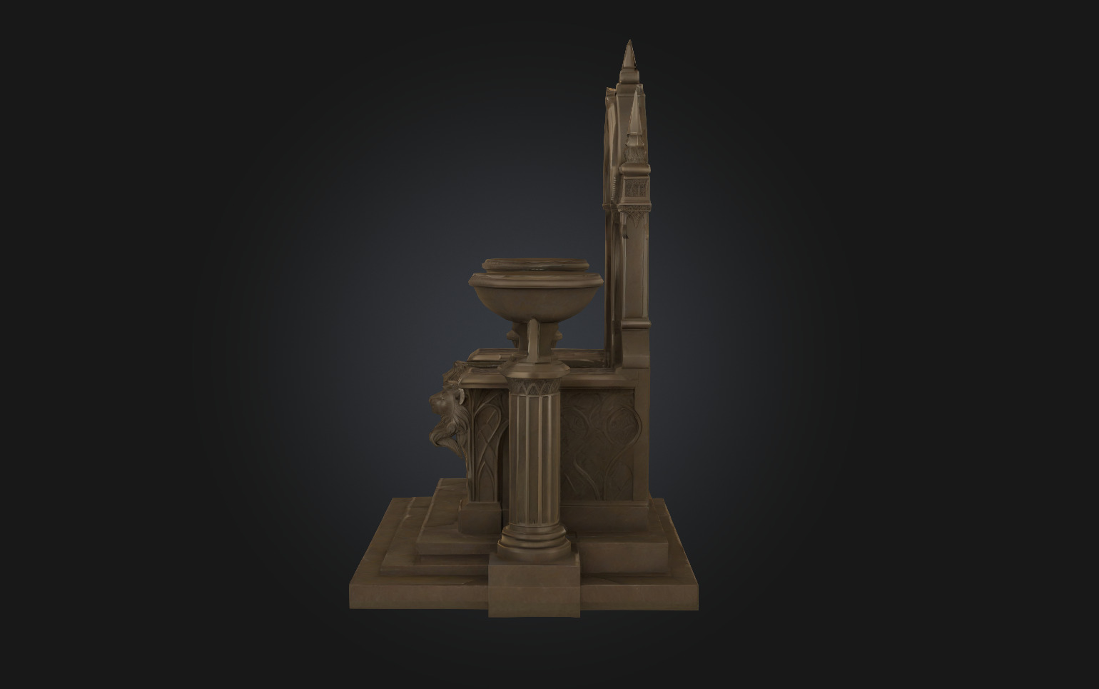 King Throne 3D model_2