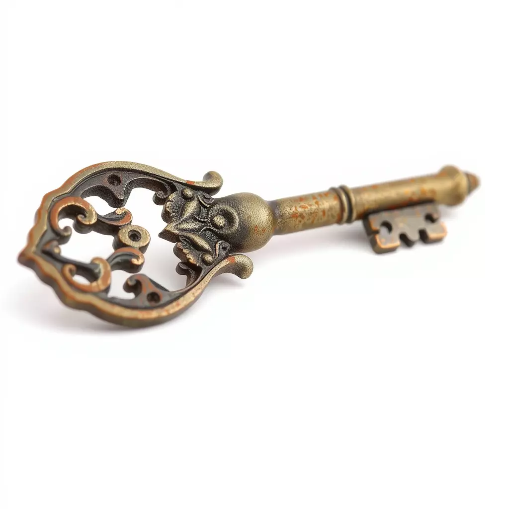Antique Ornate Key Model Pack Low-poly 3D model_0