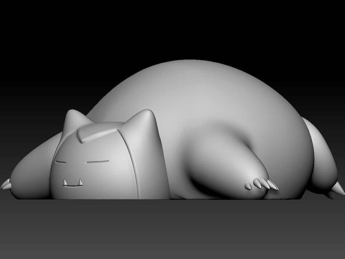 Snorlax Sleeping 3D print model_4