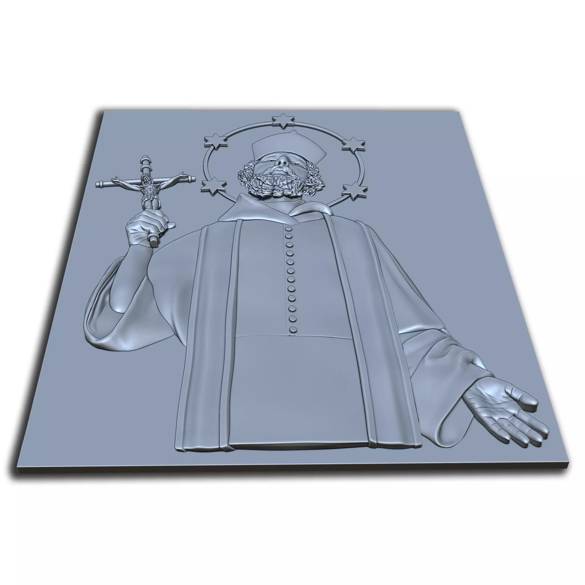 Saint John Nepomucene 3D print model_3
