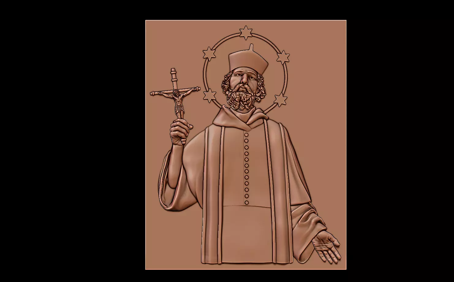 Saint John Nepomucene 3D print model_6