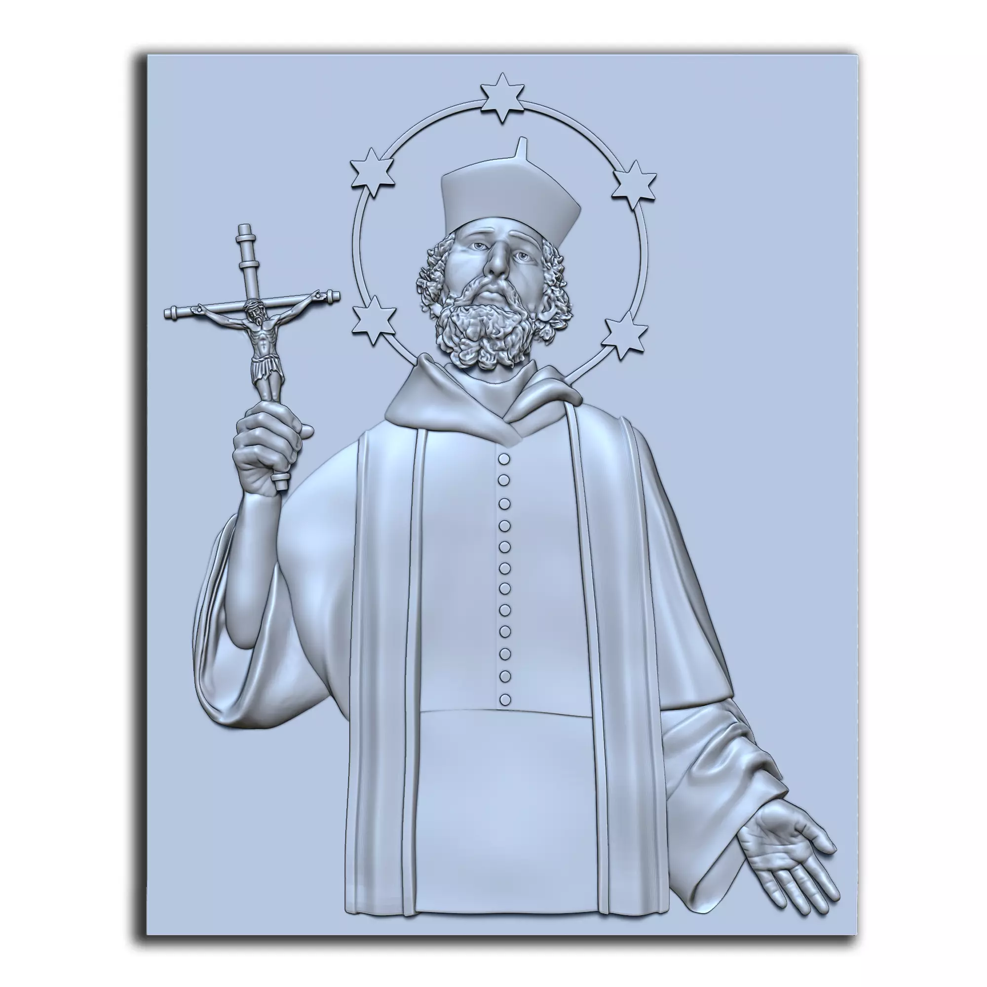 Saint John Nepomucene 3D print model_0
