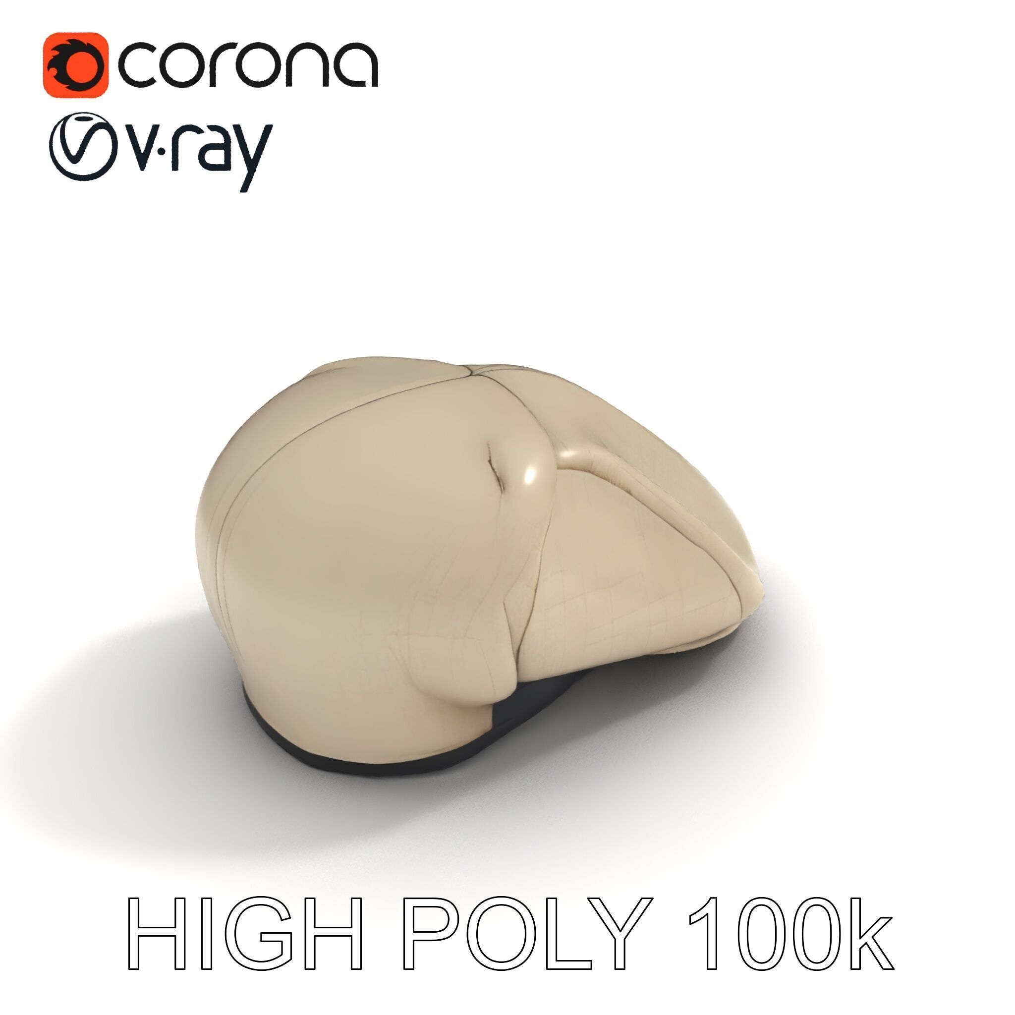 Flat Cap D Model Pack  High Detail Fabric Design Low-poly 3D model_35