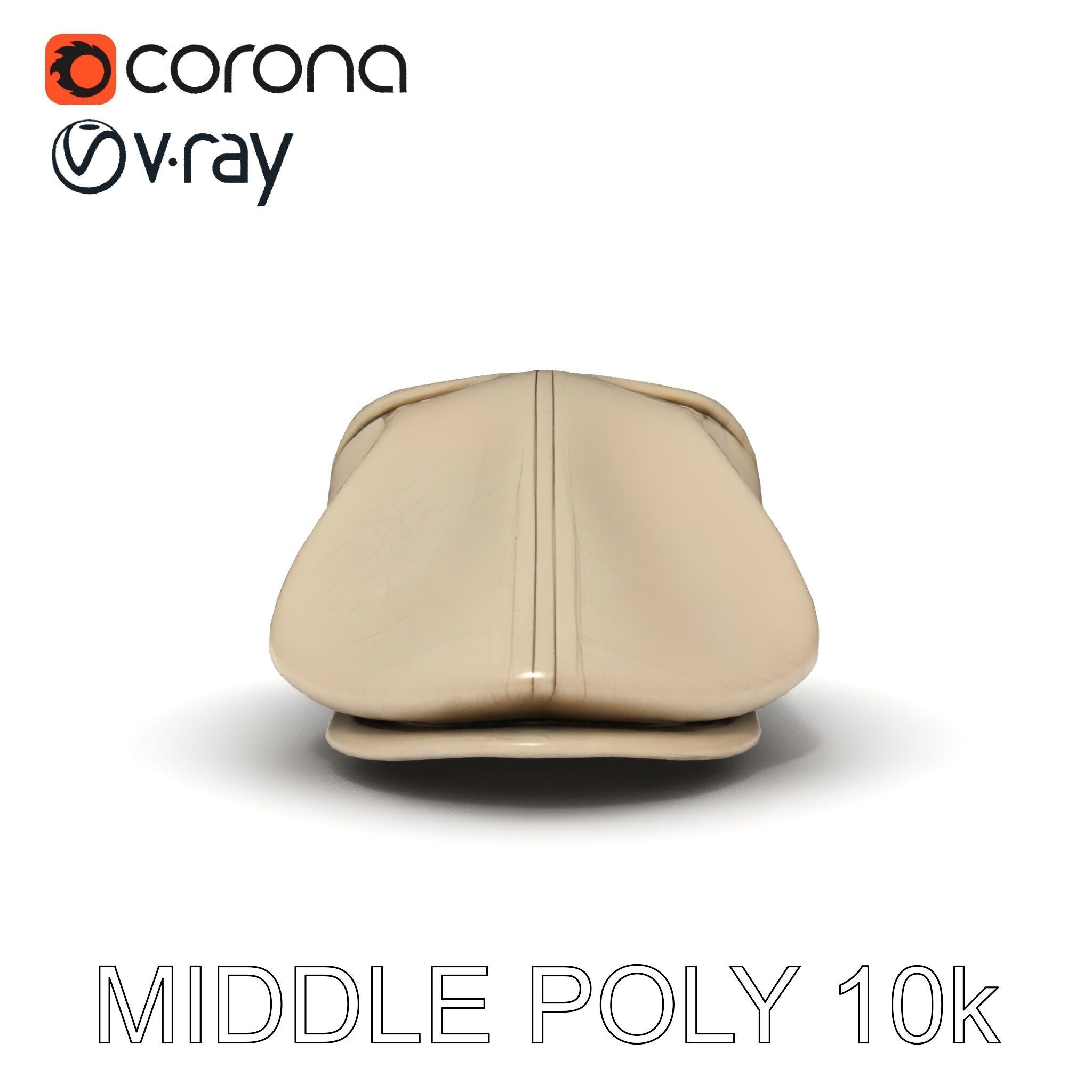 Flat Cap D Model Pack  High Detail Fabric Design Low-poly 3D model_18