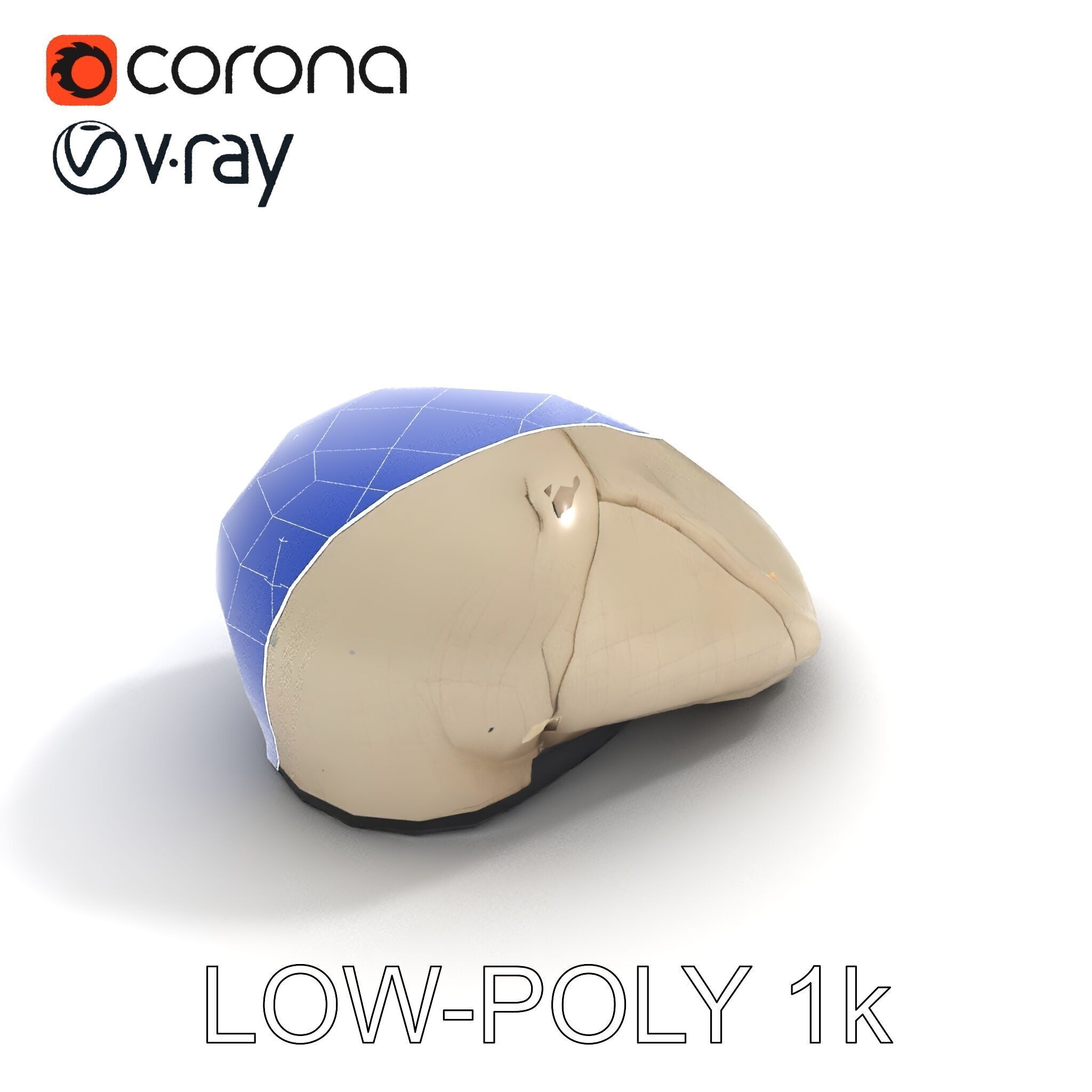 Flat Cap D Model Pack  High Detail Fabric Design Low-poly 3D model_16