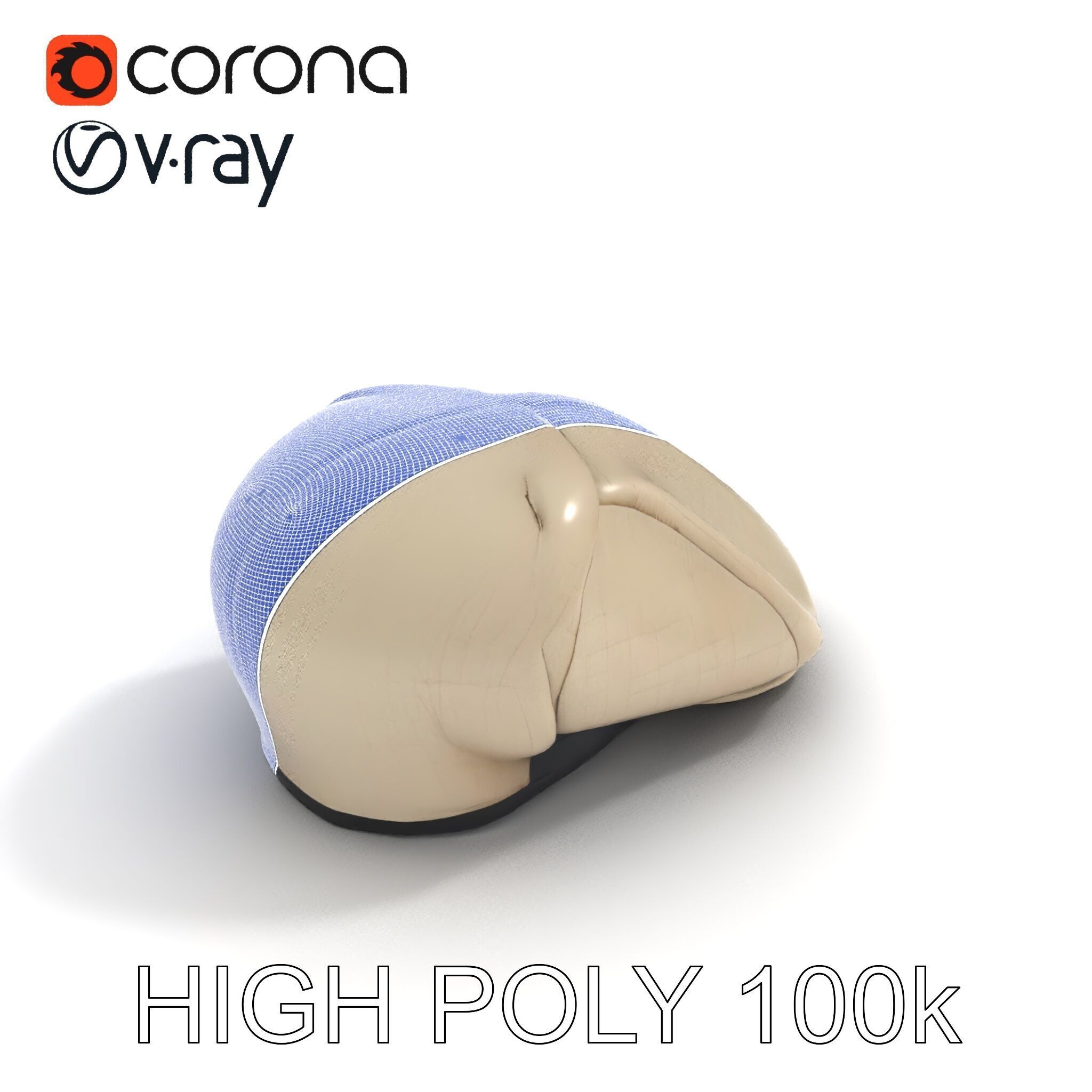 Flat Cap D Model Pack  High Detail Fabric Design Low-poly 3D model_17