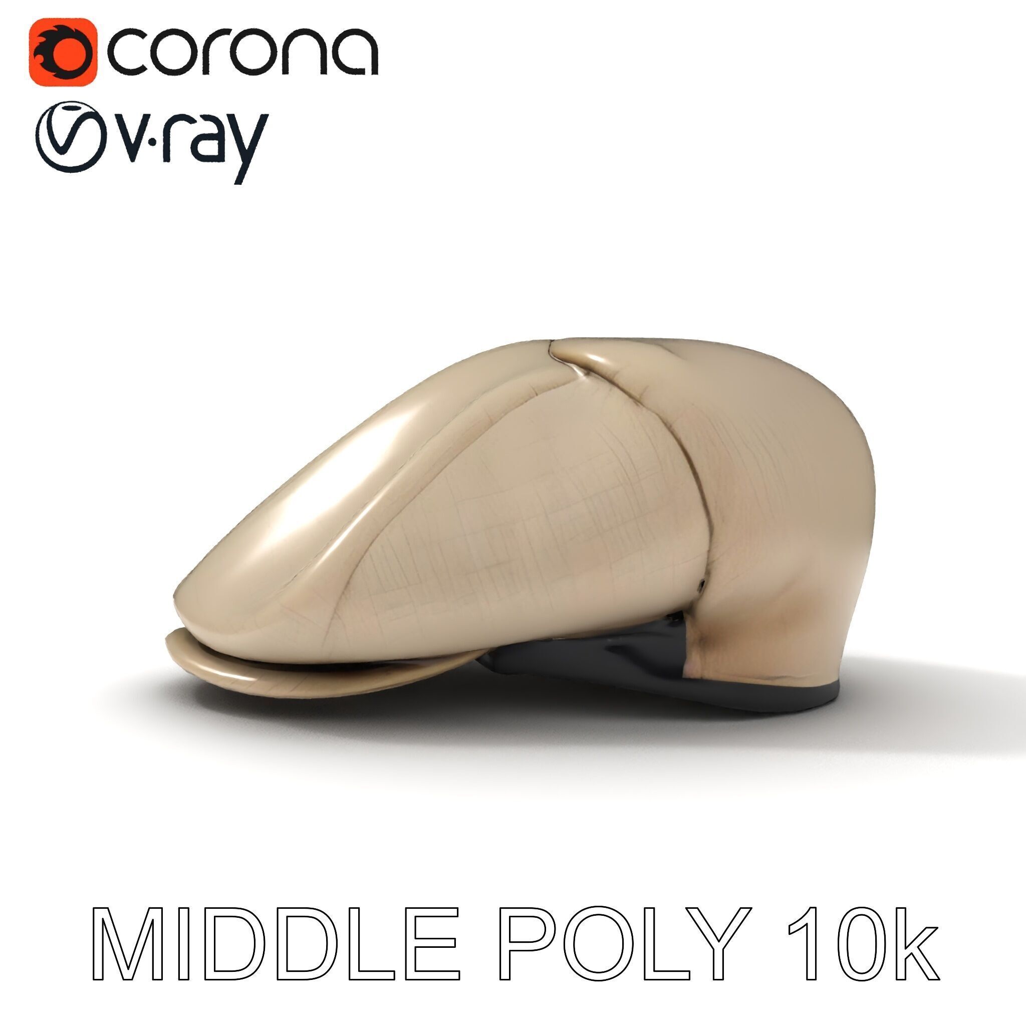 Flat Cap D Model Pack  High Detail Fabric Design Low-poly 3D model_21