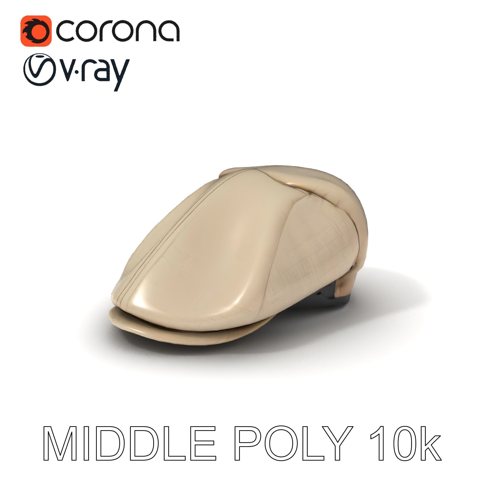 Flat Cap D Model Pack  High Detail Fabric Design Low-poly 3D model_27