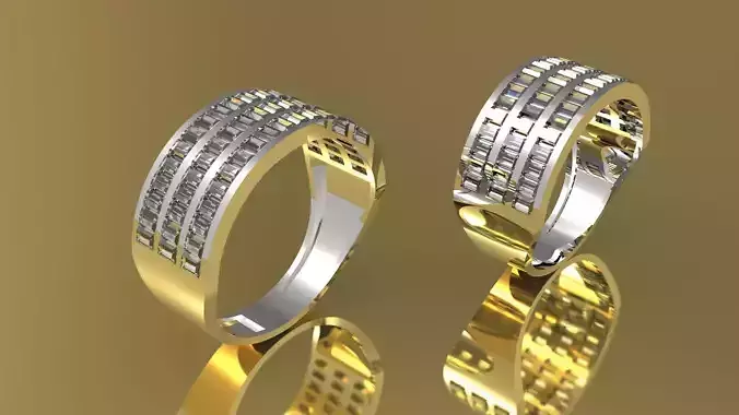 wedding couple ring cr0006 3D print model