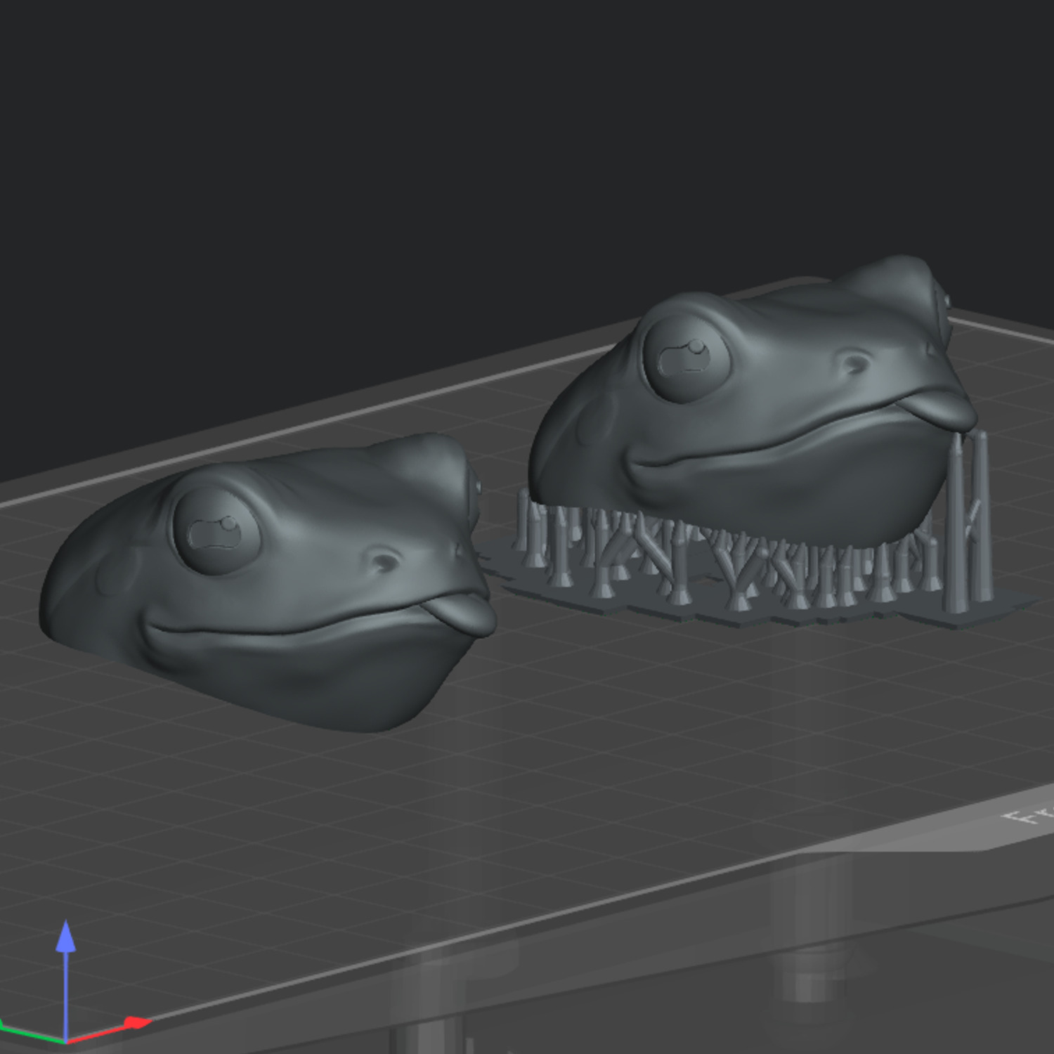 Free frog head model Free 3D print model_3