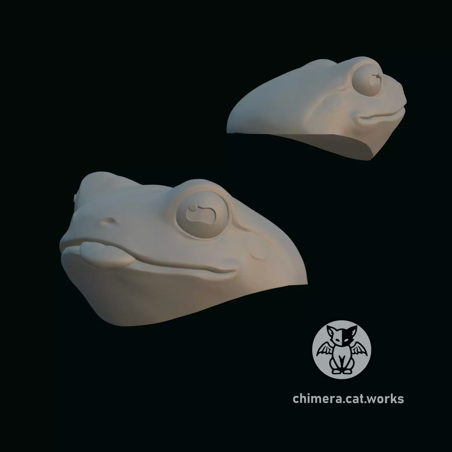Free frog head model Free 3D print model_0