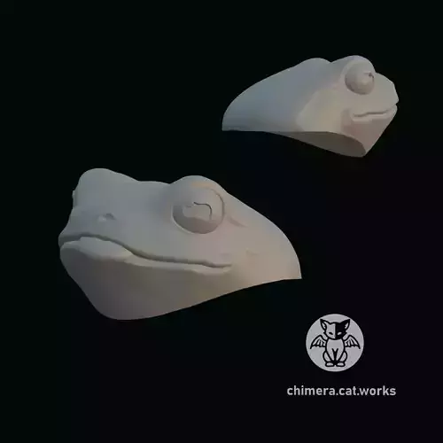 Free frog head model