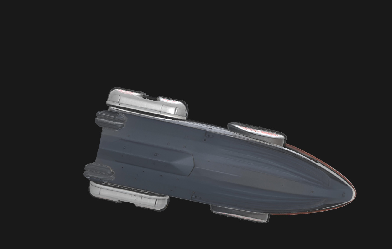 Nebula Voyager Futuristic SciFi Speedboat 3D Model Low-poly 3D model_45