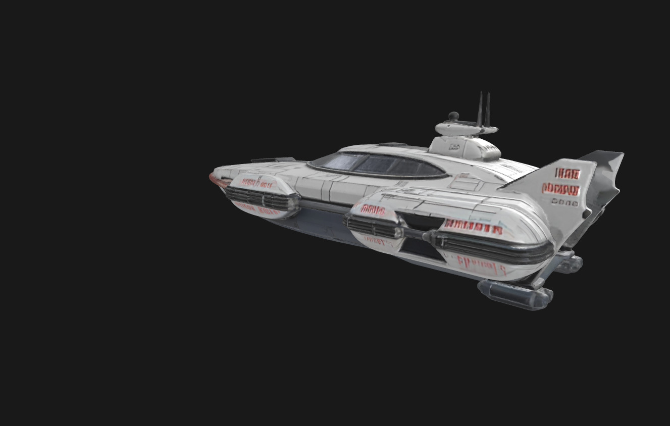 Nebula Voyager Futuristic SciFi Speedboat 3D Model Low-poly 3D model_22