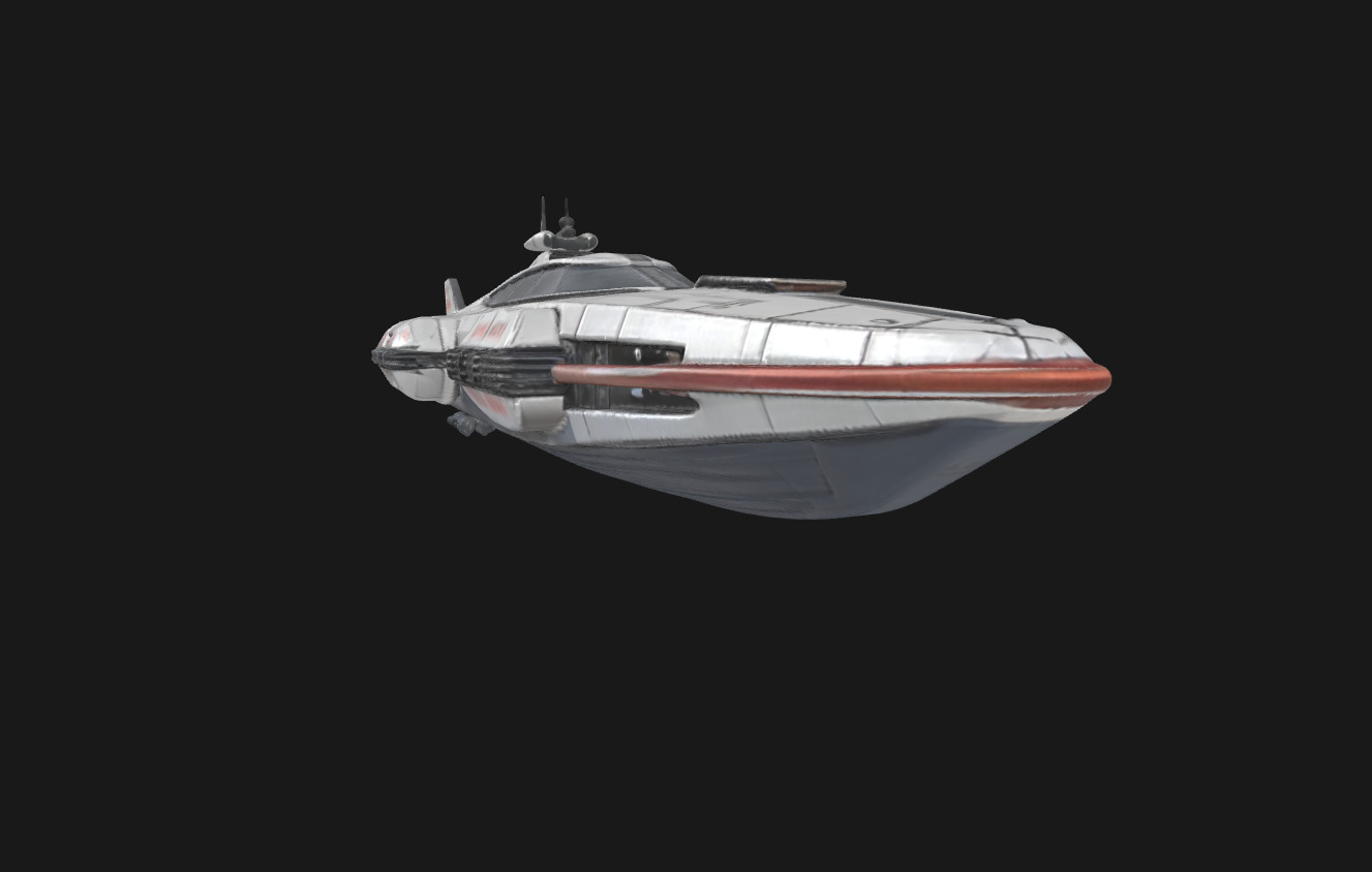 Nebula Voyager Futuristic SciFi Speedboat 3D Model Low-poly 3D model_54