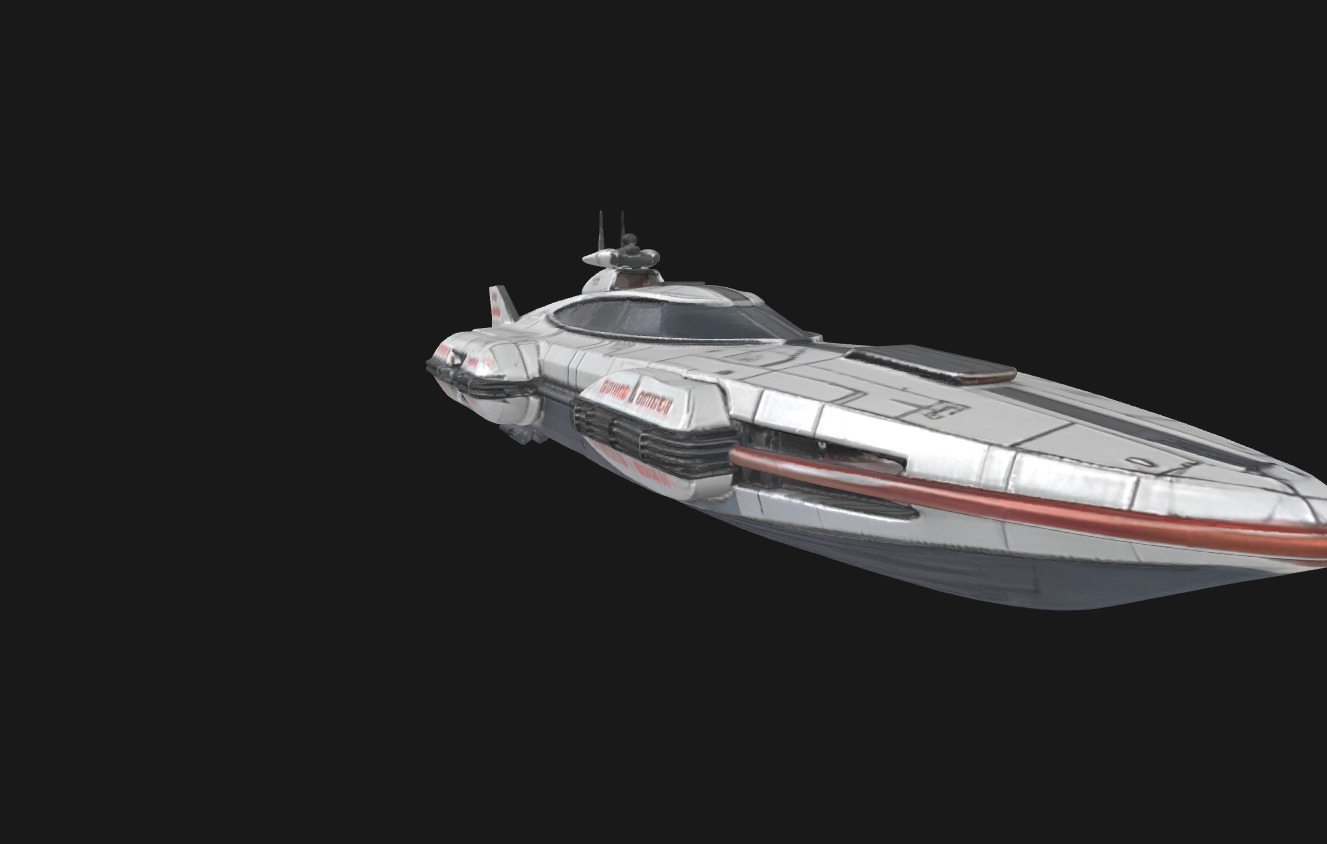 Nebula Voyager Futuristic SciFi Speedboat 3D Model Low-poly 3D model_36