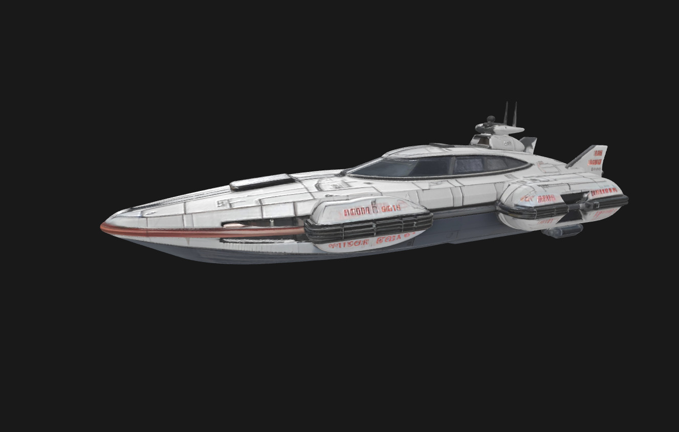 Nebula Voyager Futuristic SciFi Speedboat 3D Model Low-poly 3D model_14