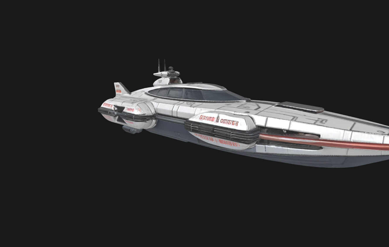 Nebula Voyager Futuristic SciFi Speedboat 3D Model Low-poly 3D model_33
