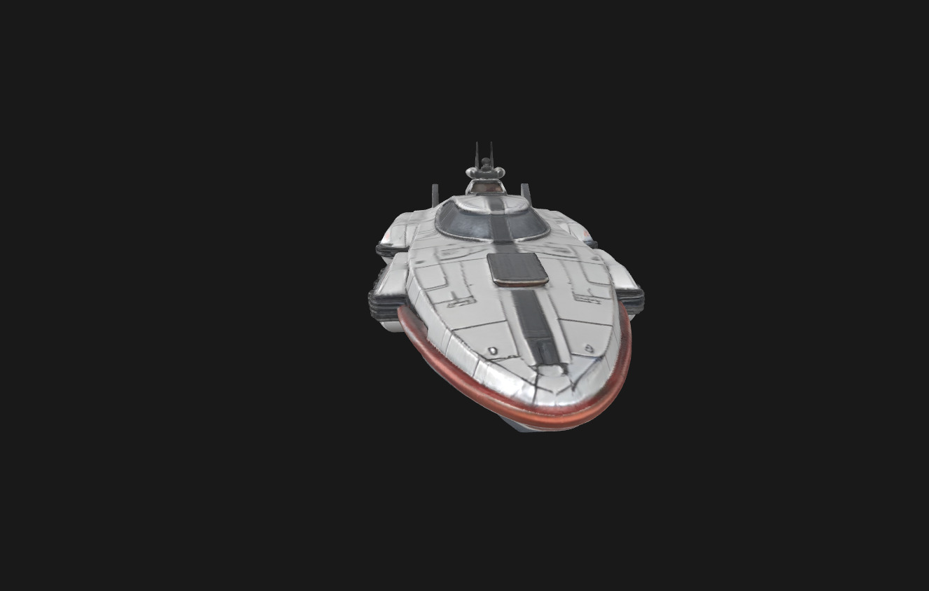 Nebula Voyager Futuristic SciFi Speedboat 3D Model Low-poly 3D model_3